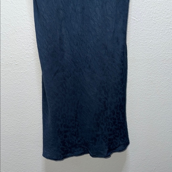 Style Rack Blue Ribbed Slip Dress for Night Out - Picture 4 of 9